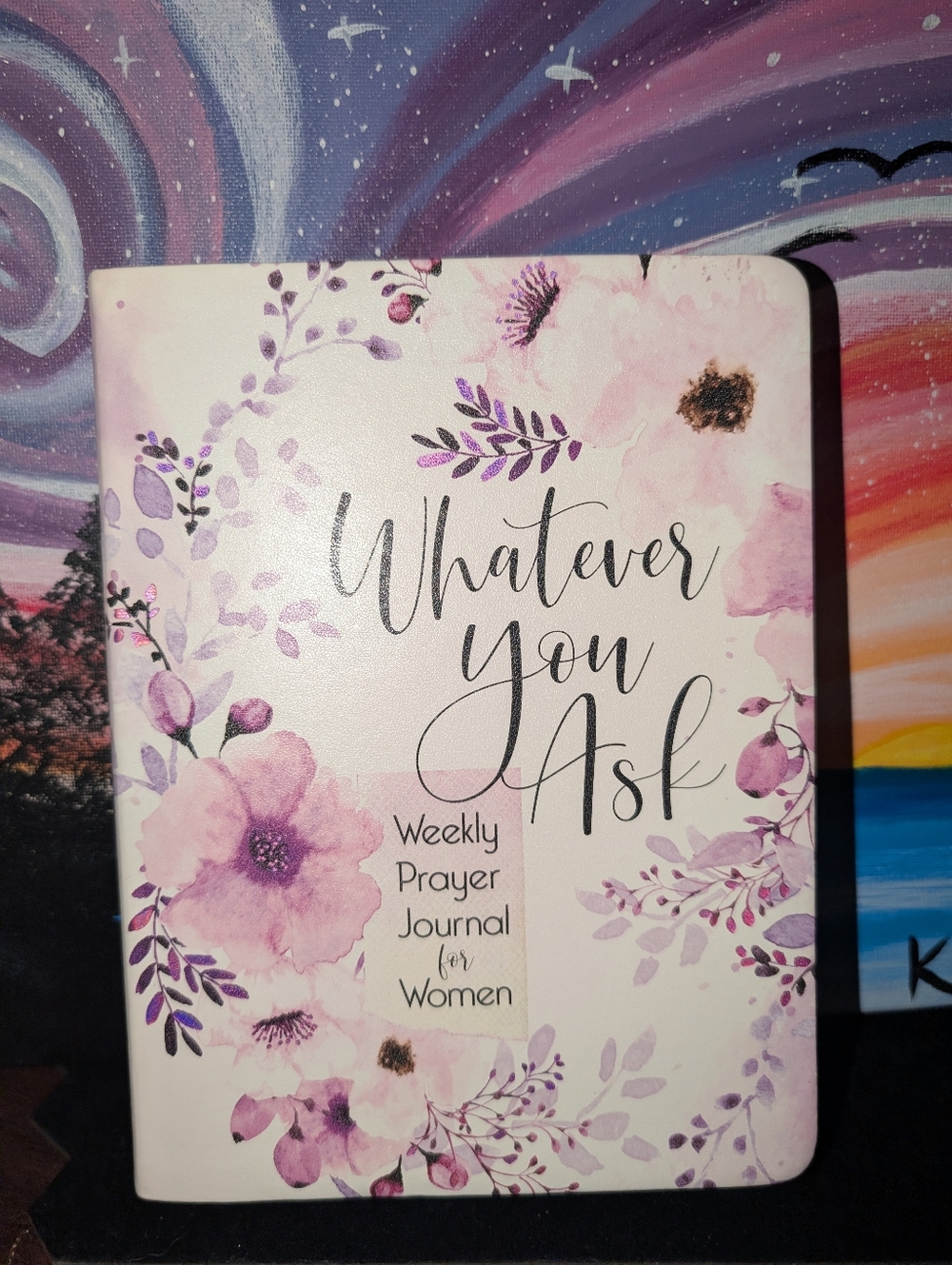 Whatever You Ask Weekly Prayer Journal for Women - Pink & Purple Floral